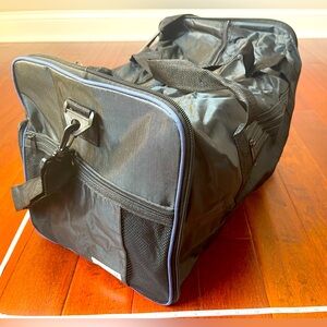 BMW Collapsible Black Duffel Bag with Blue Detail